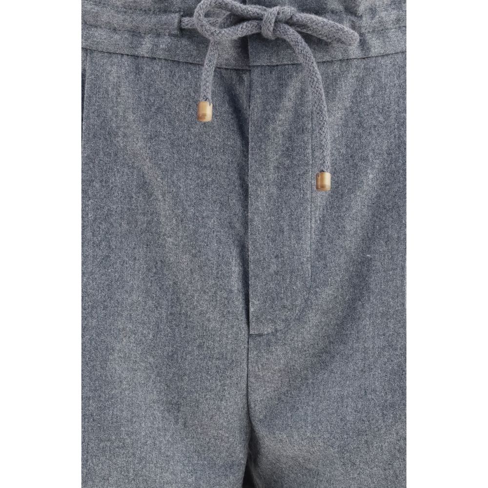 Gray Wool Oves Aries Casual Pants