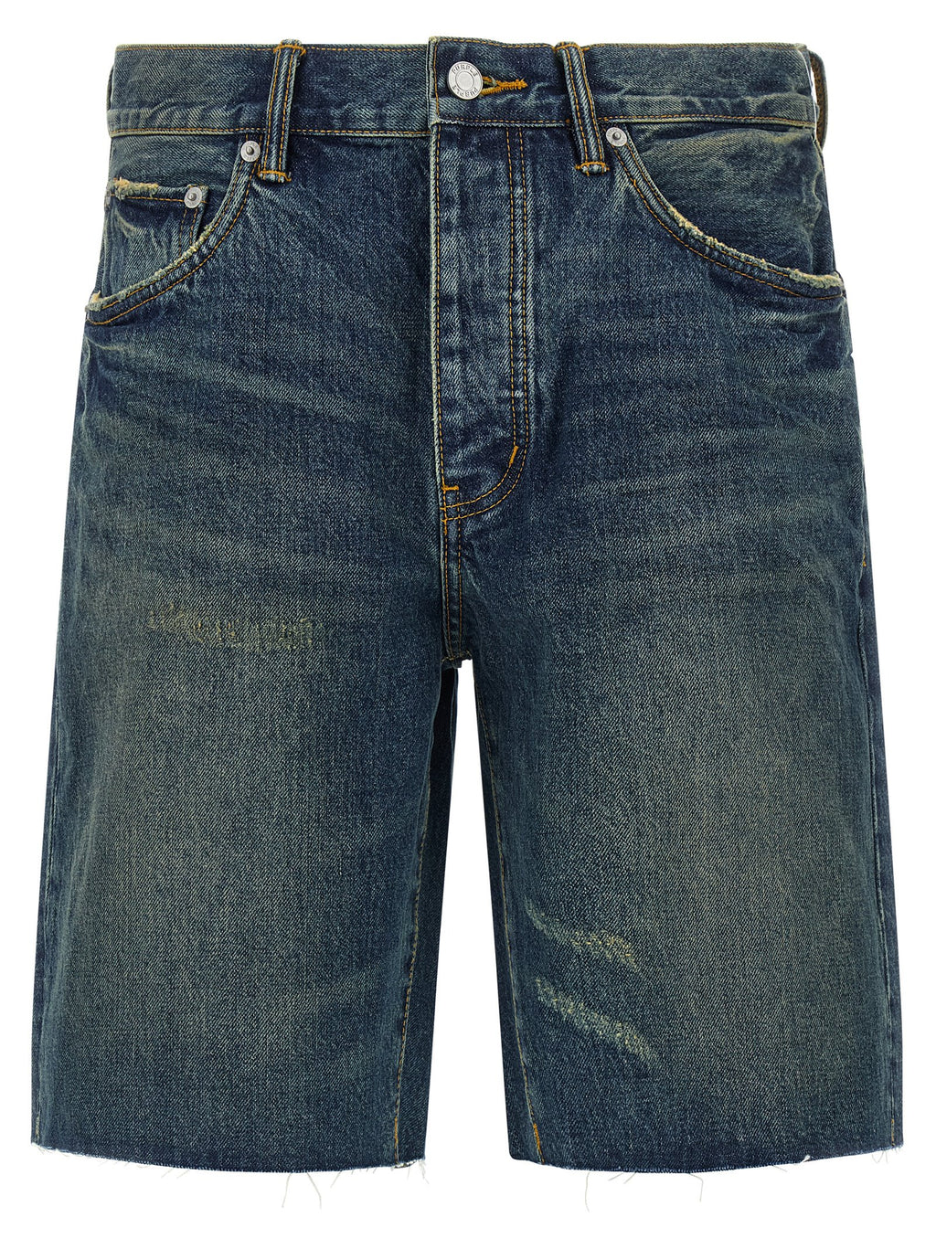 Purple Brand Blue Cotton Bermuda Shorts