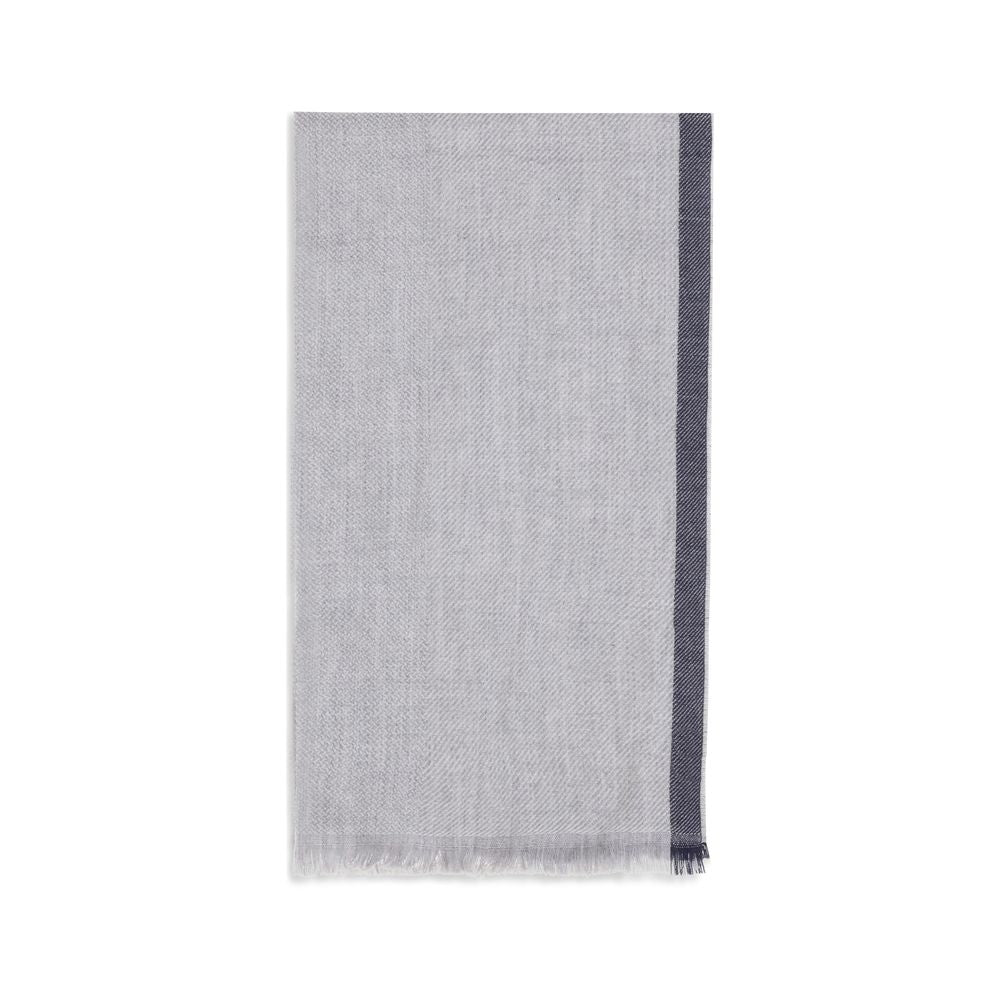 Brunello Cucinelli Grey Cashmere Scarf