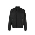 Black Polyester Bomber