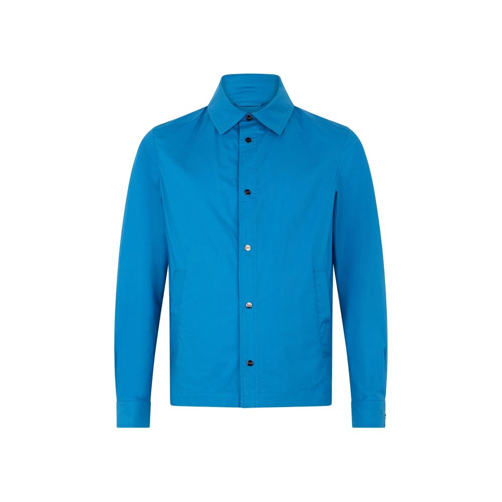 Herno Blue Cotton Long Jacket