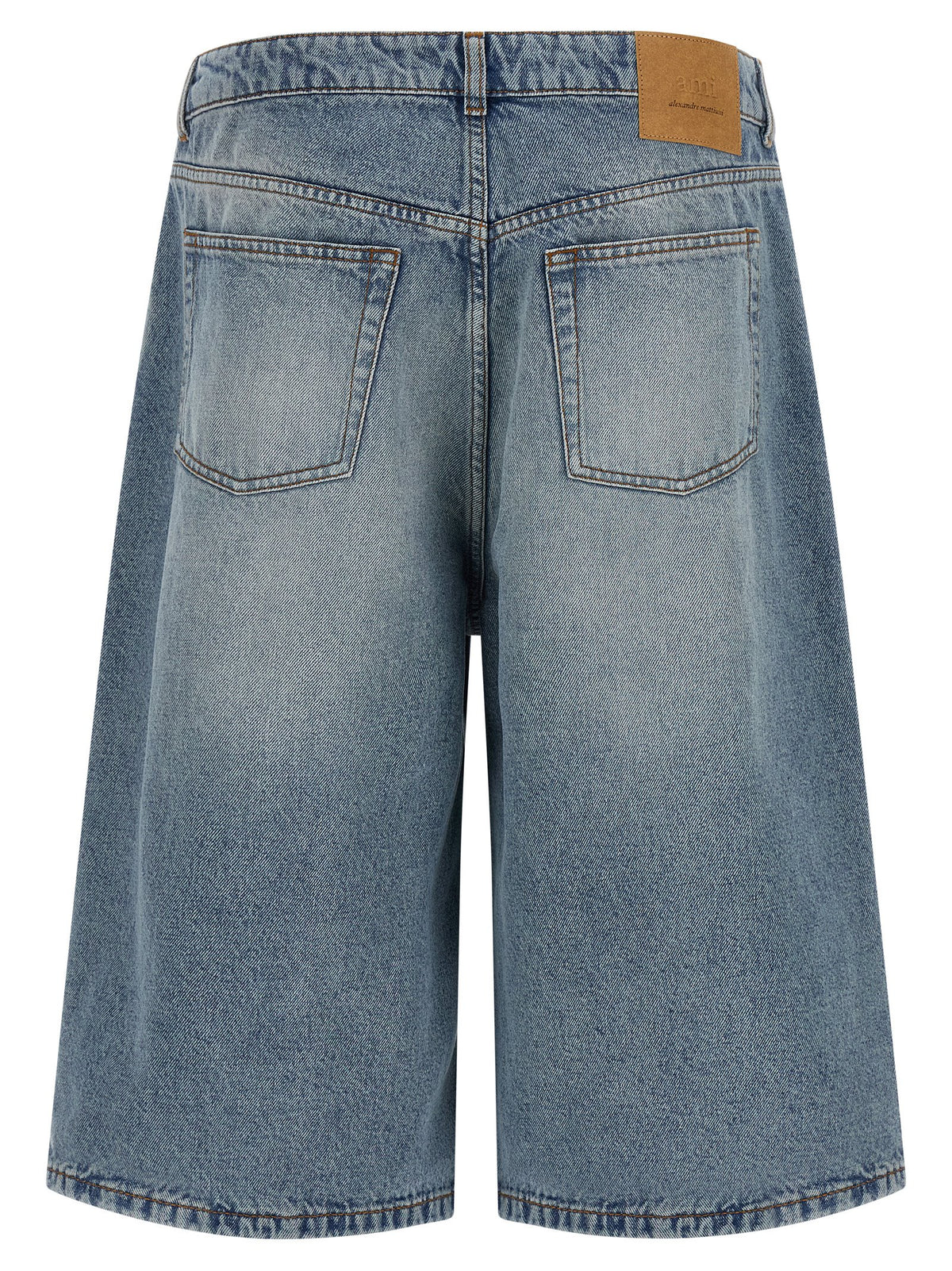Blue Cotton Bermuda Shorts
