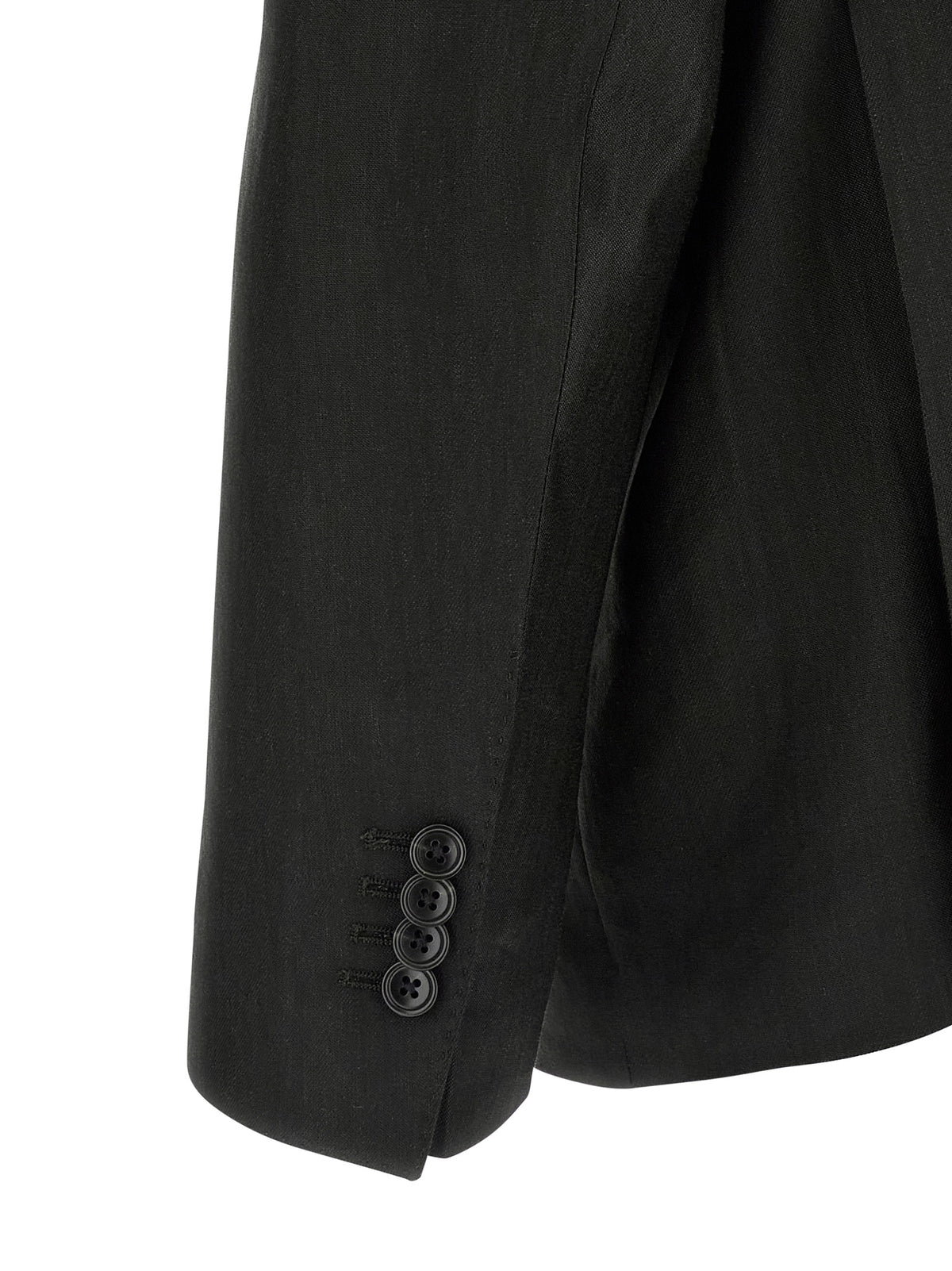Black Linen Two-Piece Suit
