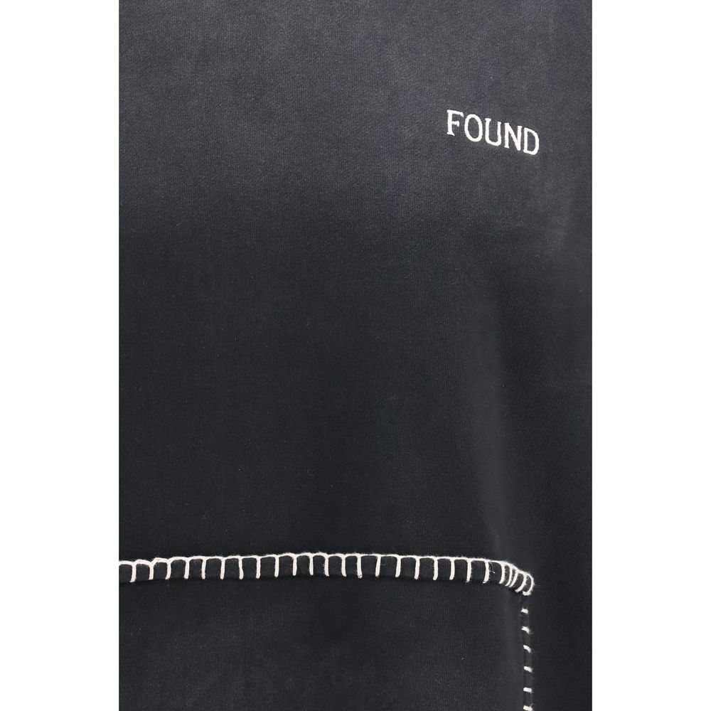 Found Black Cotton Sweatshirt