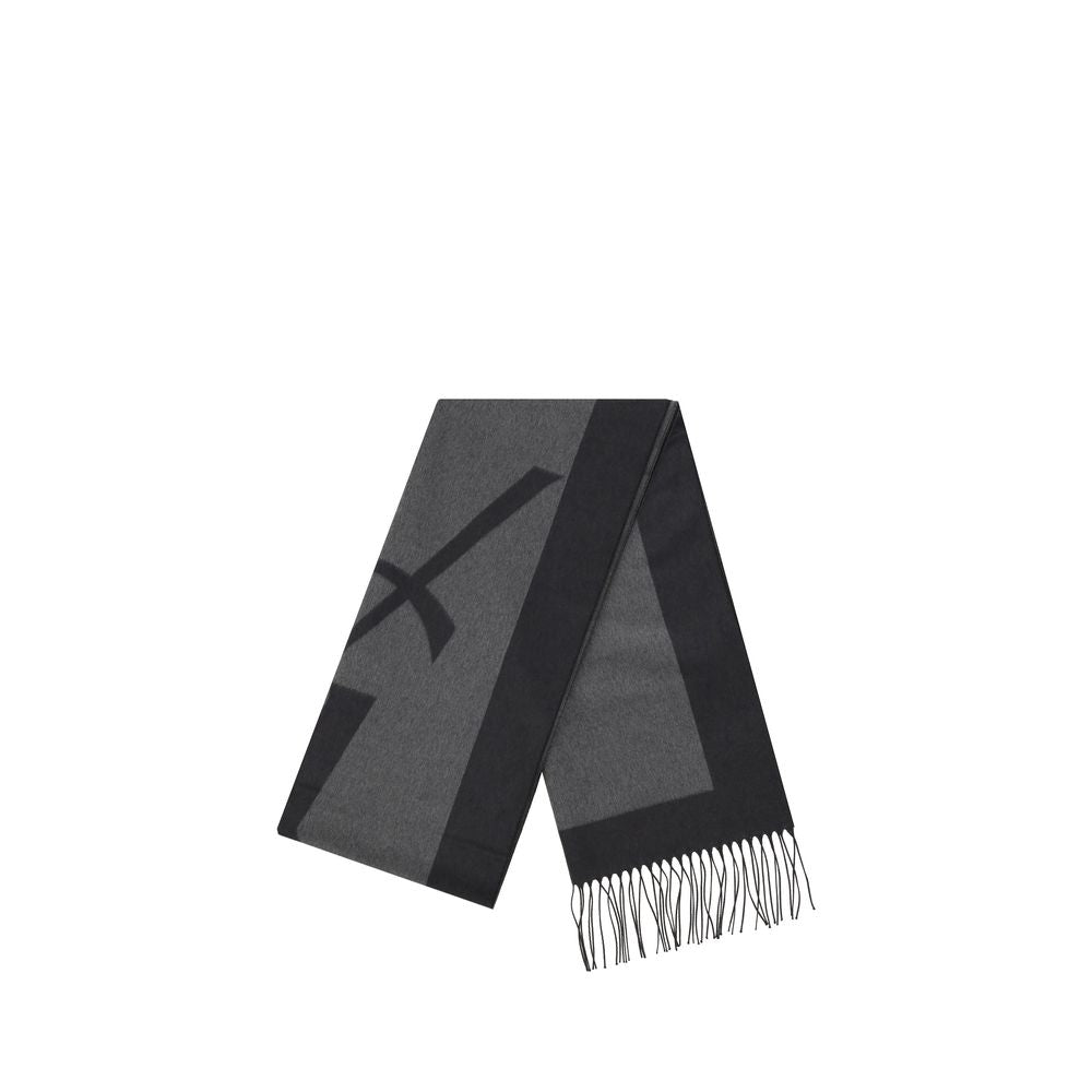 Saint Laurent Grey Silk Scarf