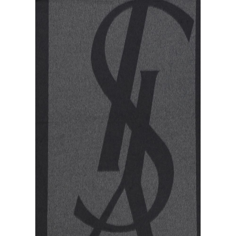 Saint Laurent Grey Silk Scarf