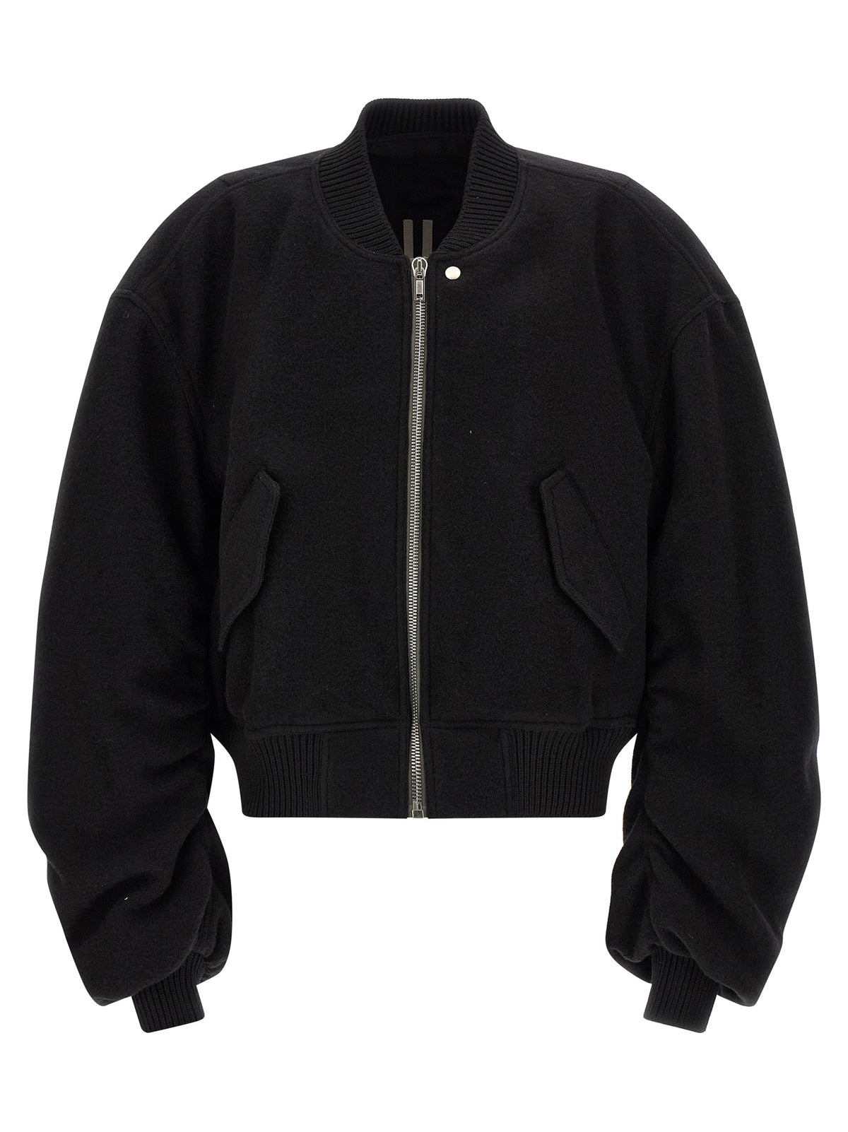 Black Virgin Wool Bomber