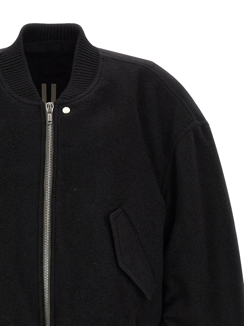 Black Virgin Wool Bomber