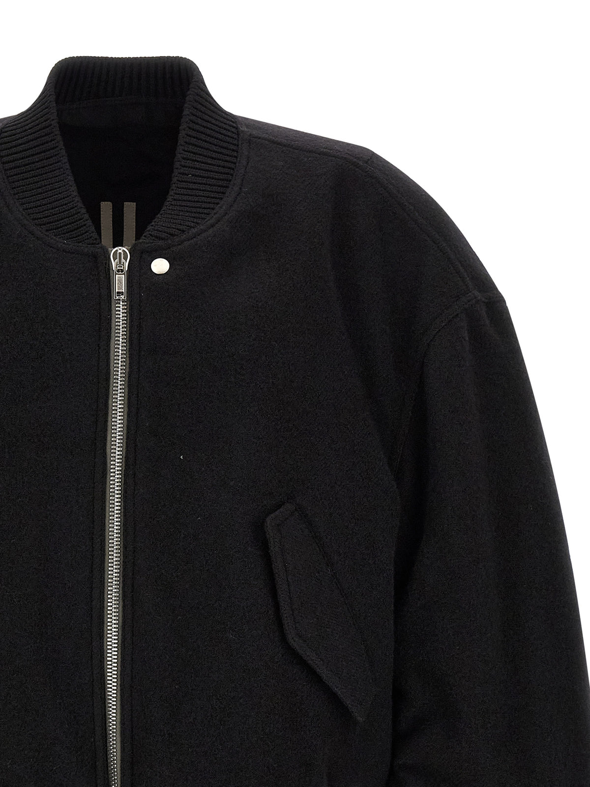 Black Virgin Wool Bomber