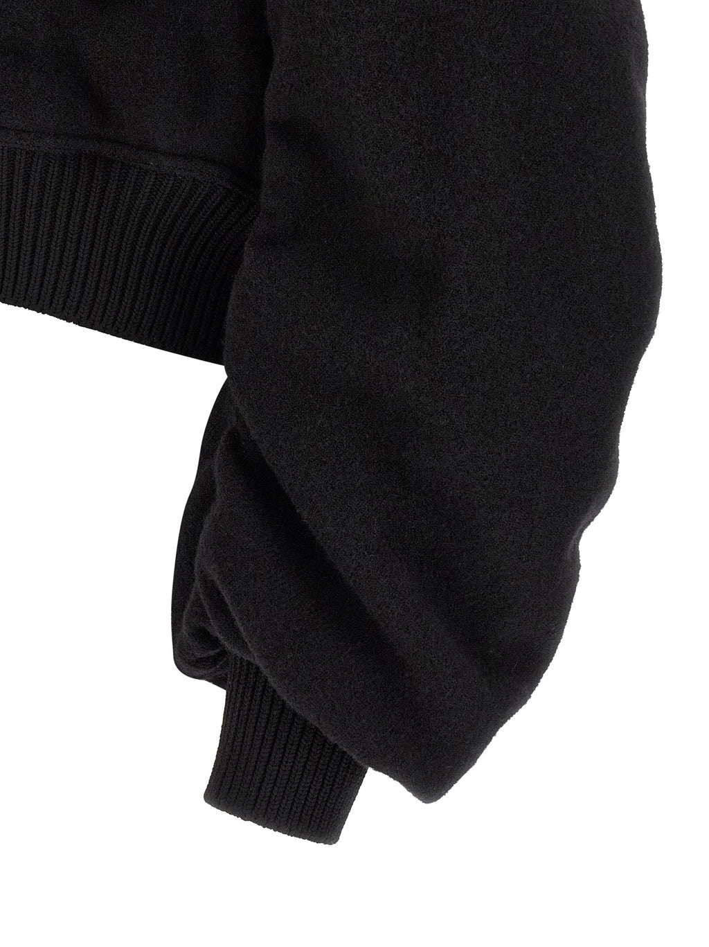 Black Virgin Wool Bomber