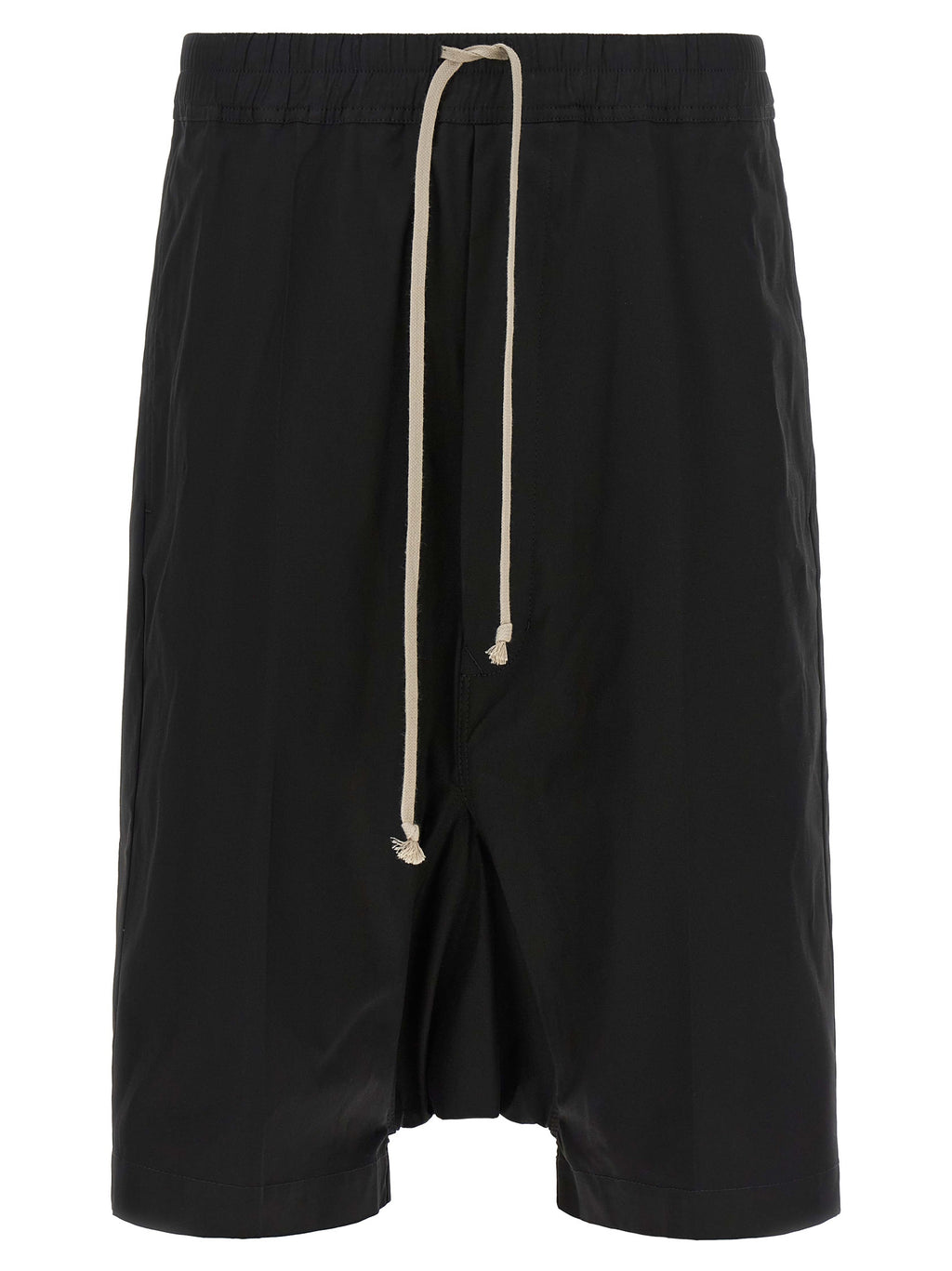 Black Cotton Bermuda Shorts
