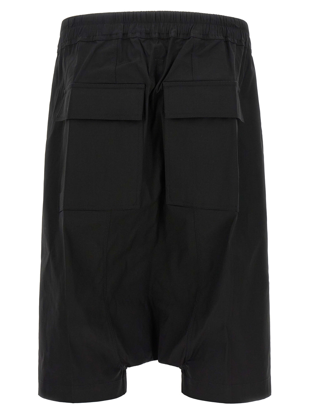 Black Cotton Bermuda Shorts