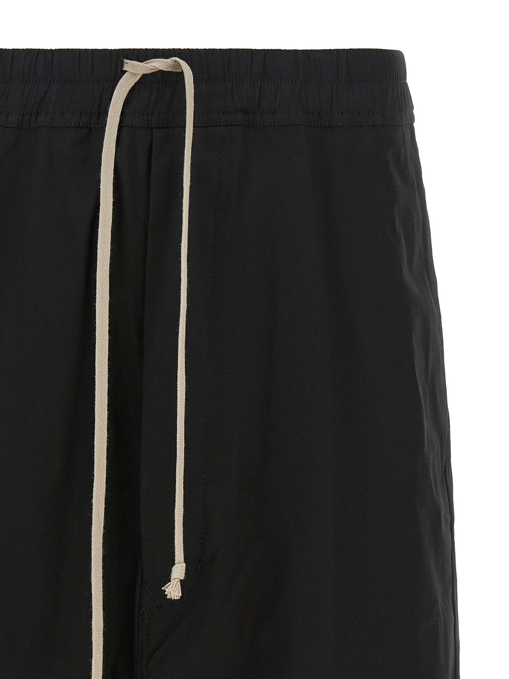 Black Cotton Bermuda Shorts