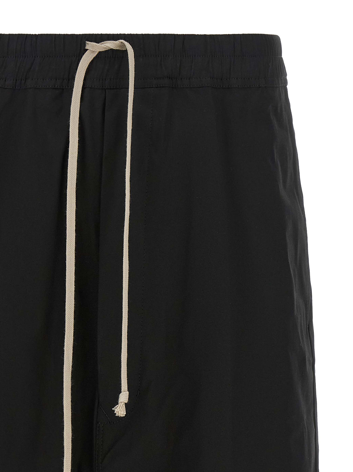 Black Cotton Bermuda Shorts