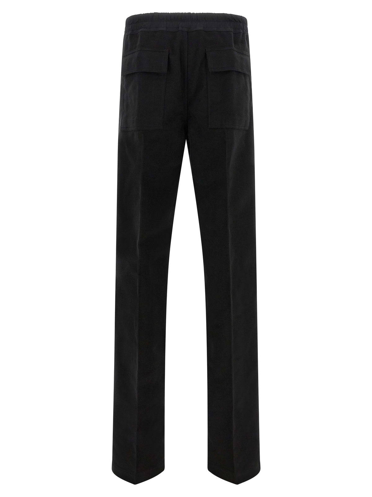Black Cotton Casual Pants