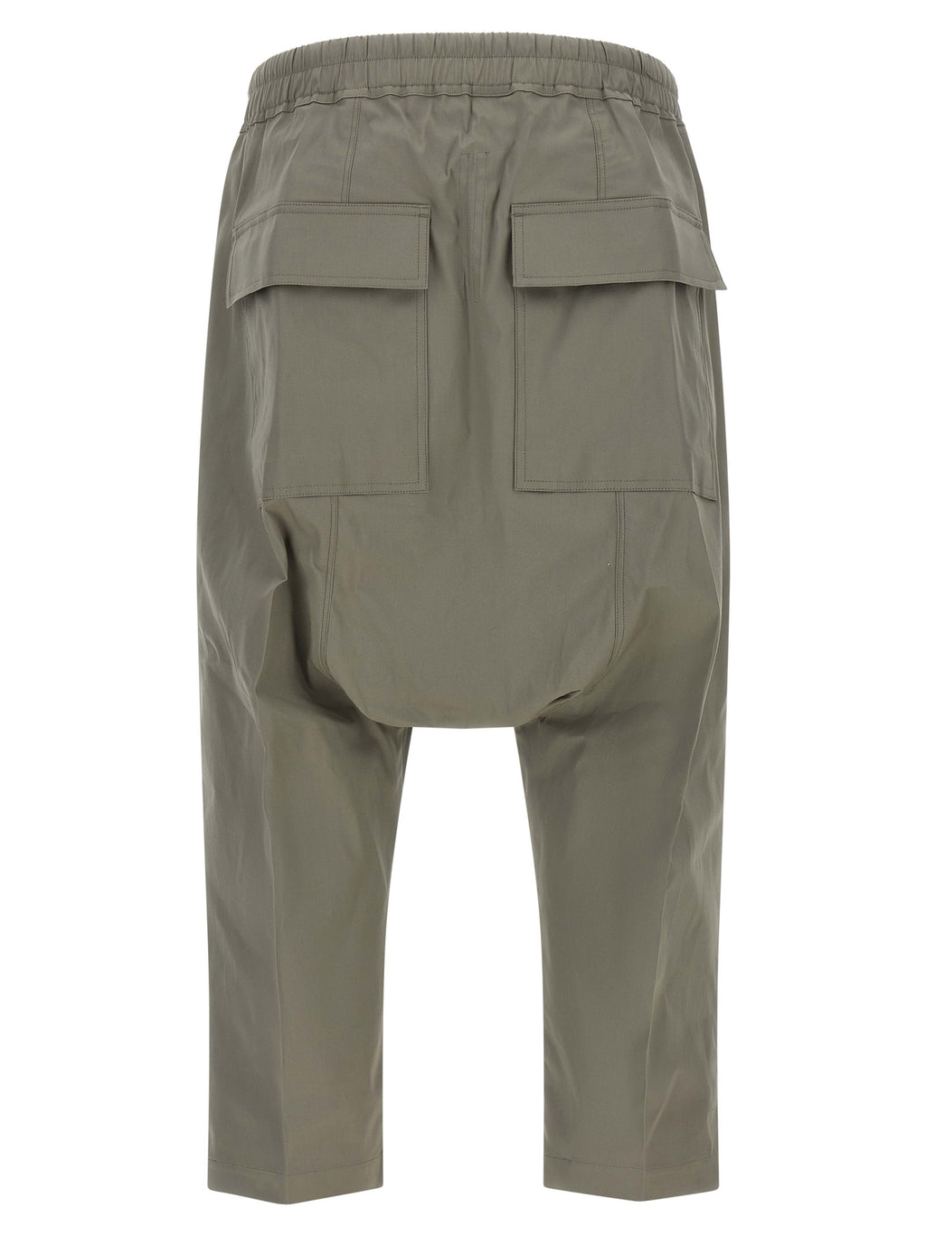 Rick Owens Grey Cotton Cropped Trousers