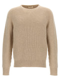 MA'RY'YA Beige Wool Cardigan