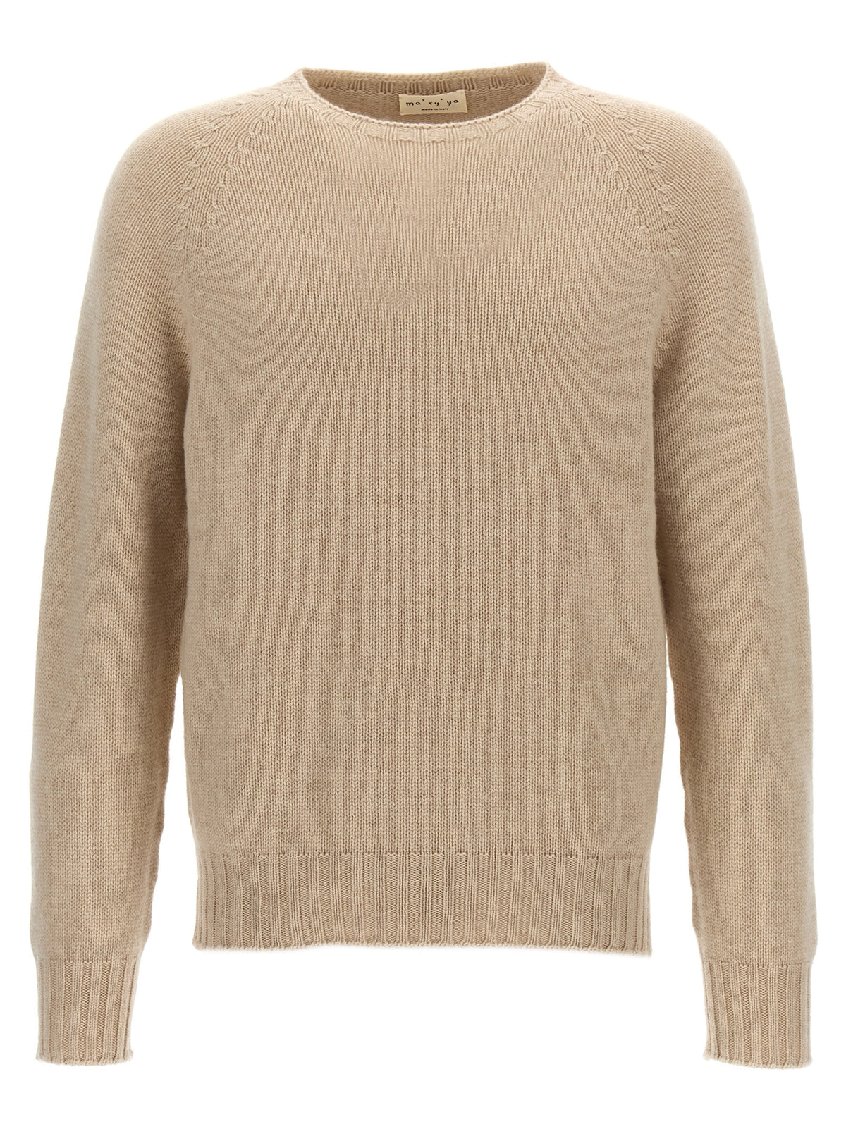 MA'RY'YA Beige Wool Cardigan