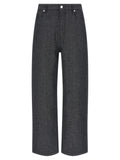 Fendi Grey Linen Straight-Leg Jeans