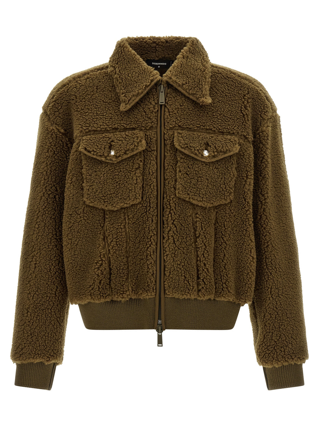 Dsquared2 Brown Polyester Long Jacket