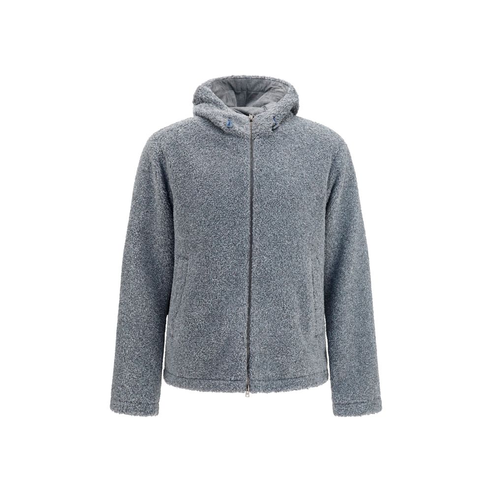 Herno Grey Polyester Long Jacket
