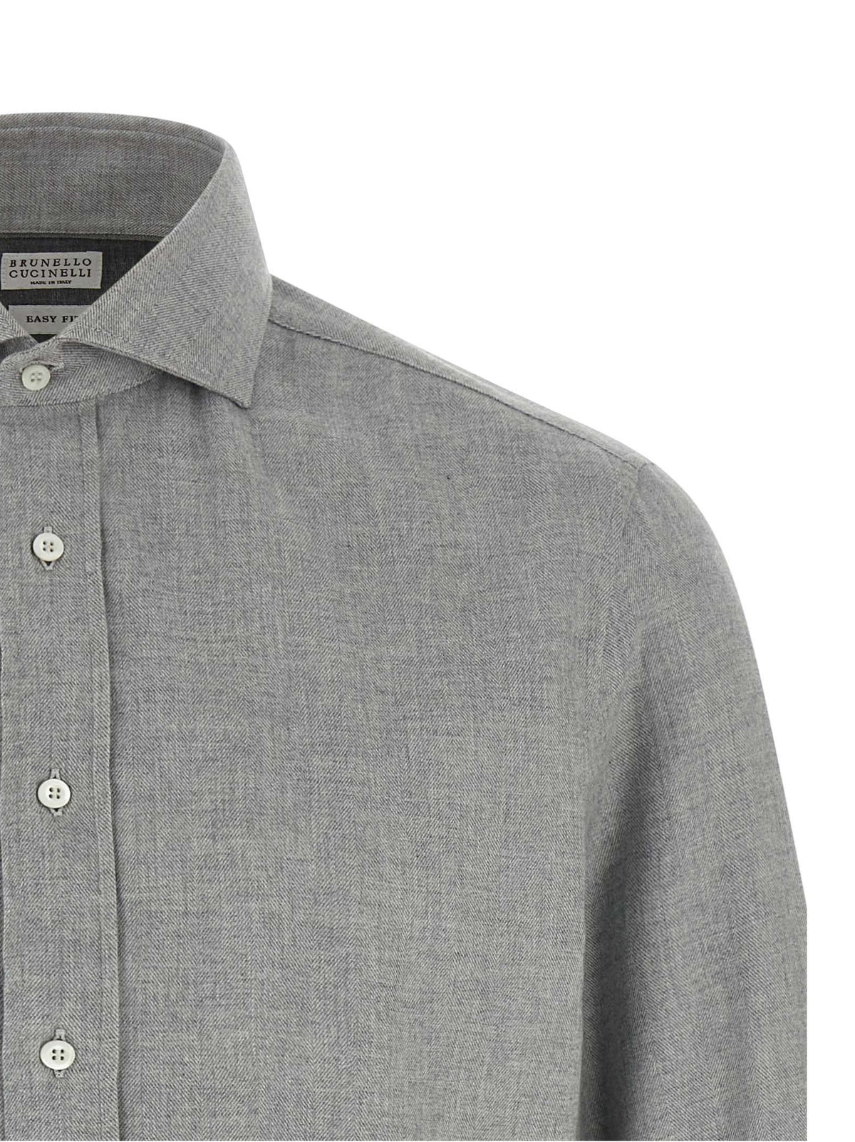 Brunello Cucinelli Grey Cotton Shirt