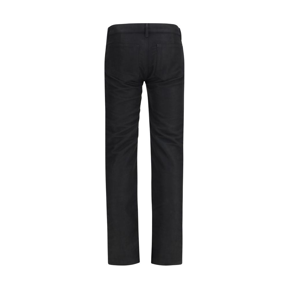 Black Wool Oves Aries Straight-Leg Jeans