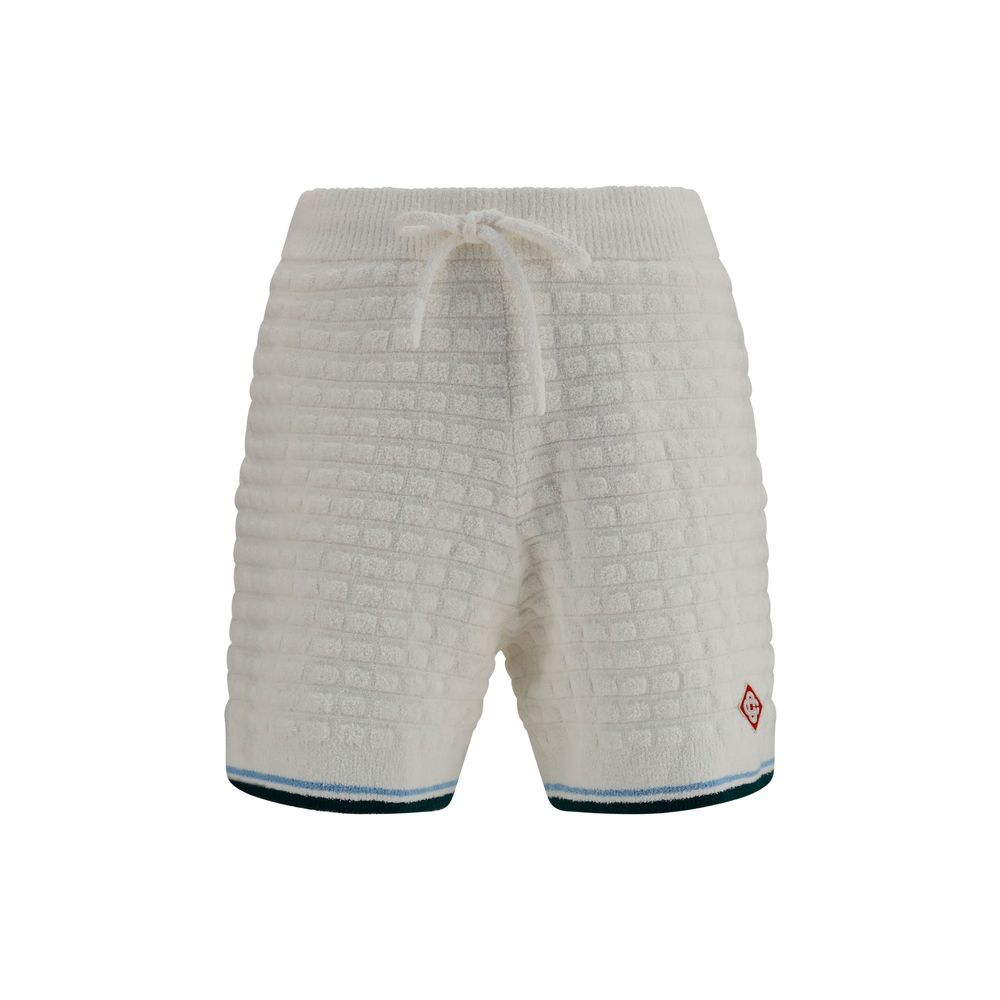 White Cotton Bermuda Shorts