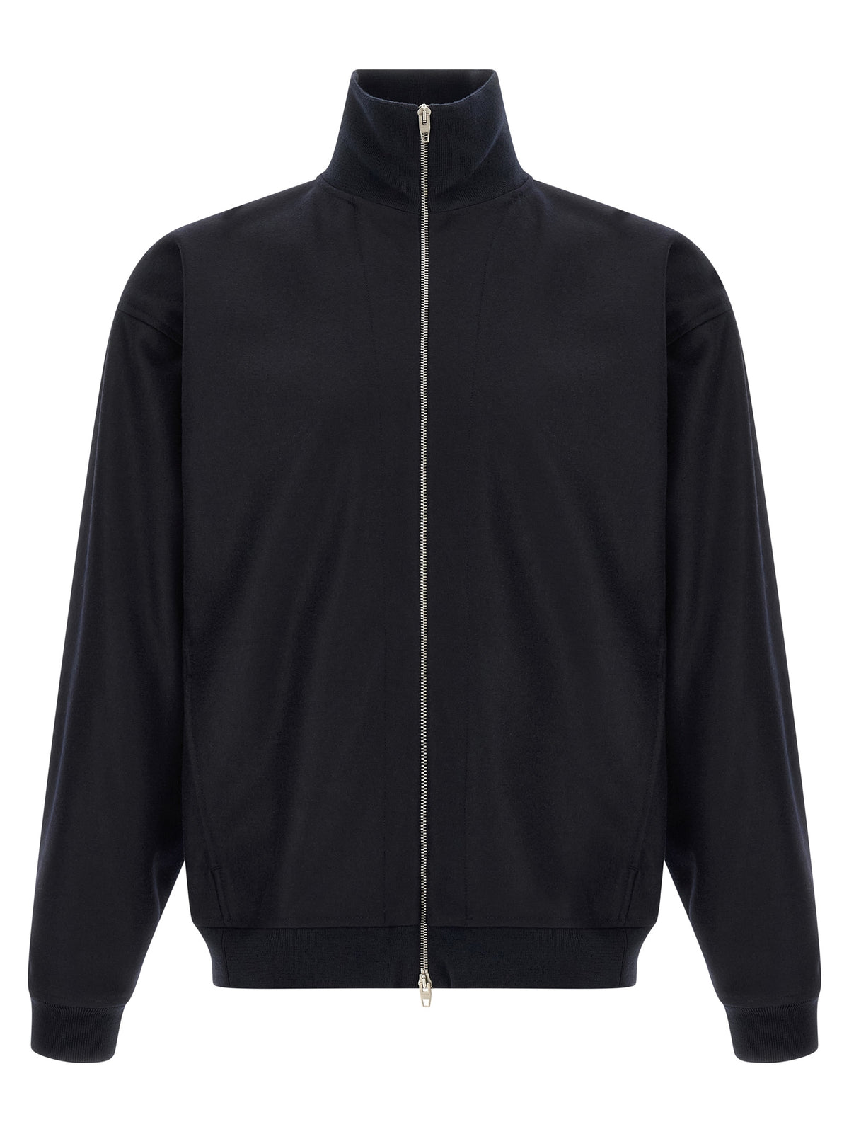Jil Sander Blue Wool Long Jacket