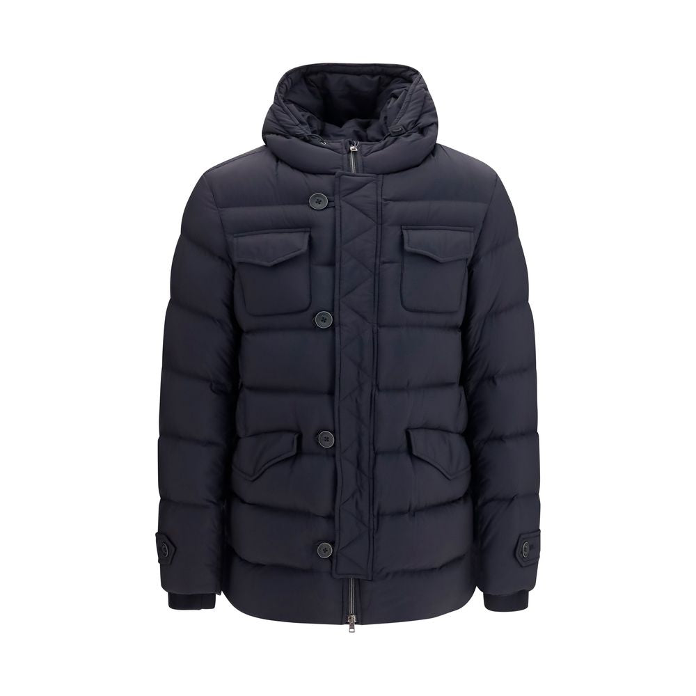 Herno Black Polyester Long Jacket