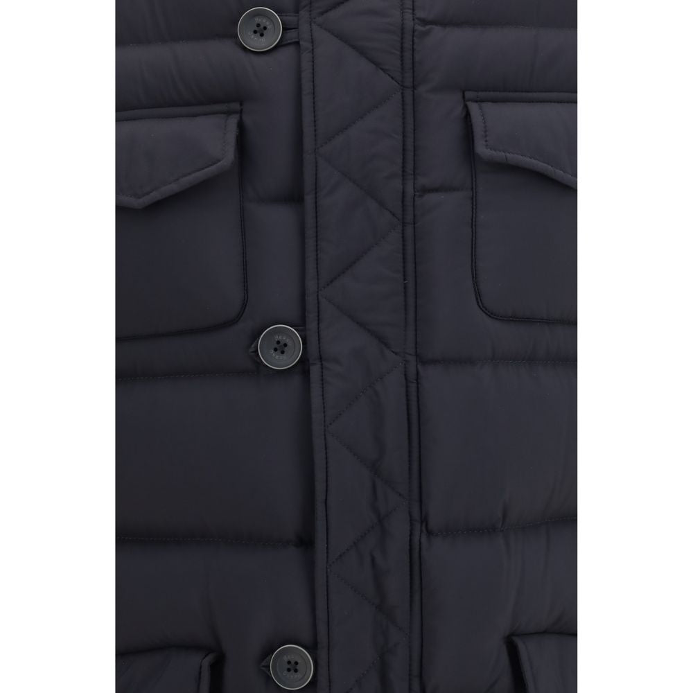 Herno Black Polyester Long Jacket