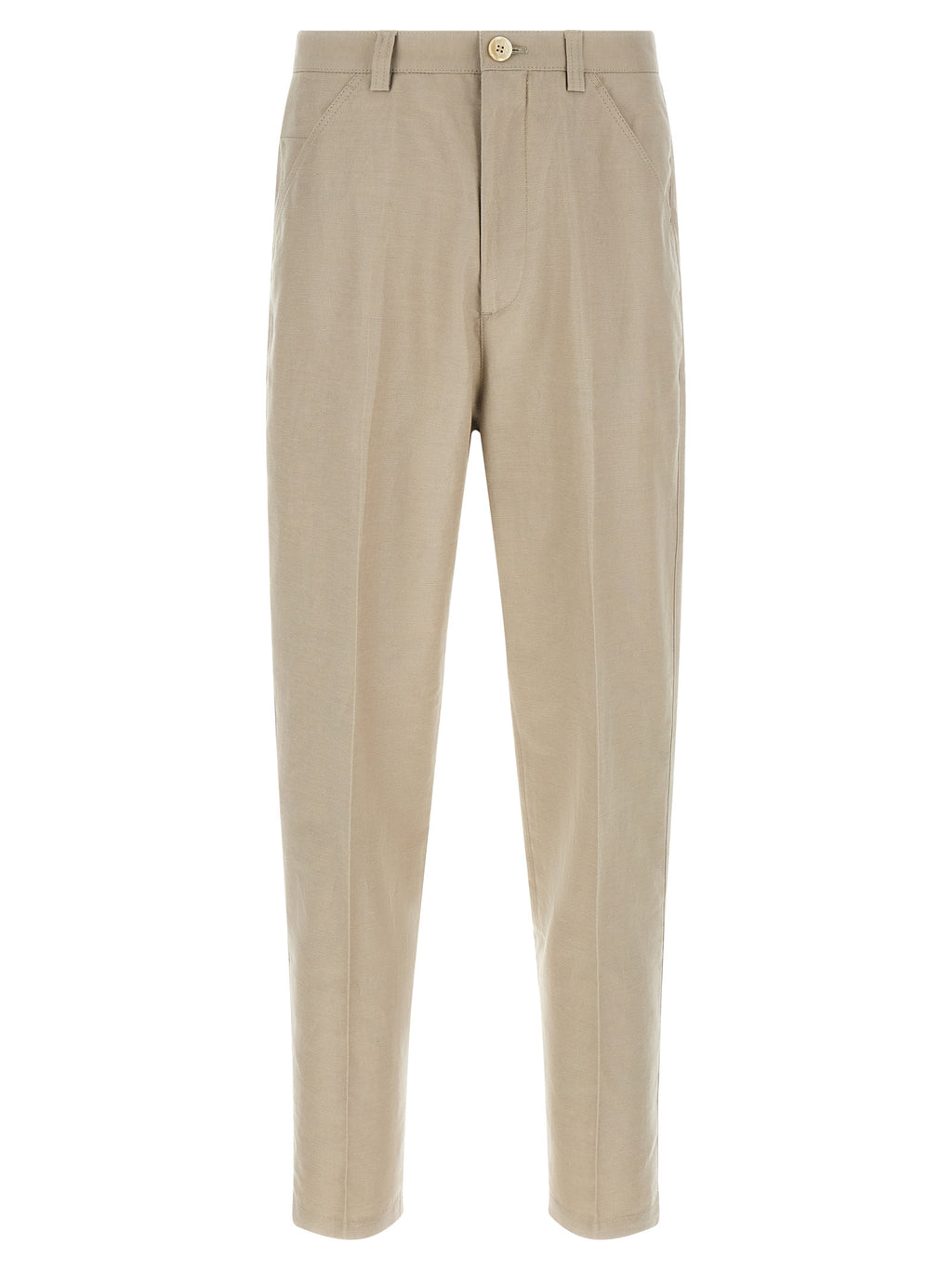 Brunello Cucinelli Brown Cotton Casual Trousers