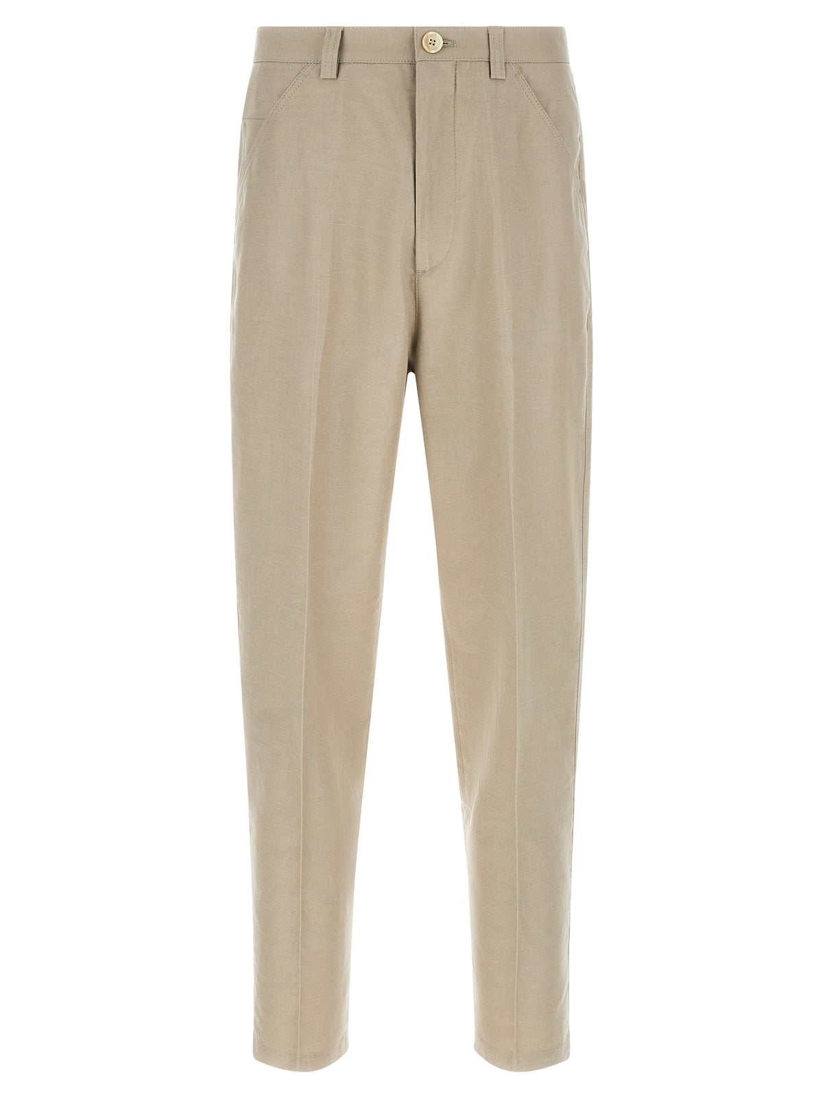 Brunello Cucinelli Brown Cotton Casual Trousers