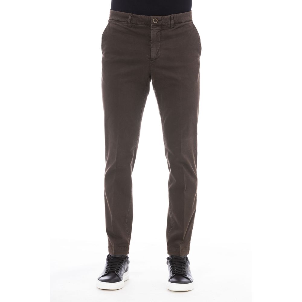 Peserico Brown Cotton Trousers