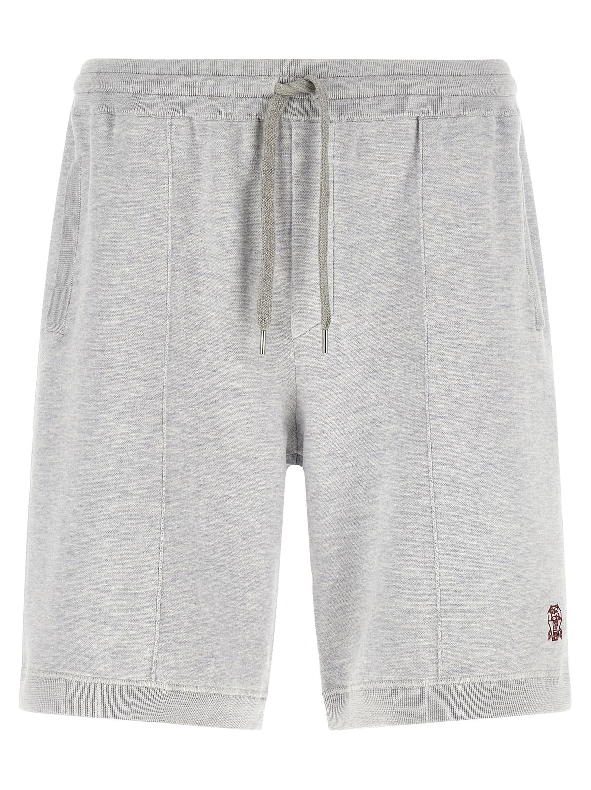 Gray Silk Bermuda Shorts