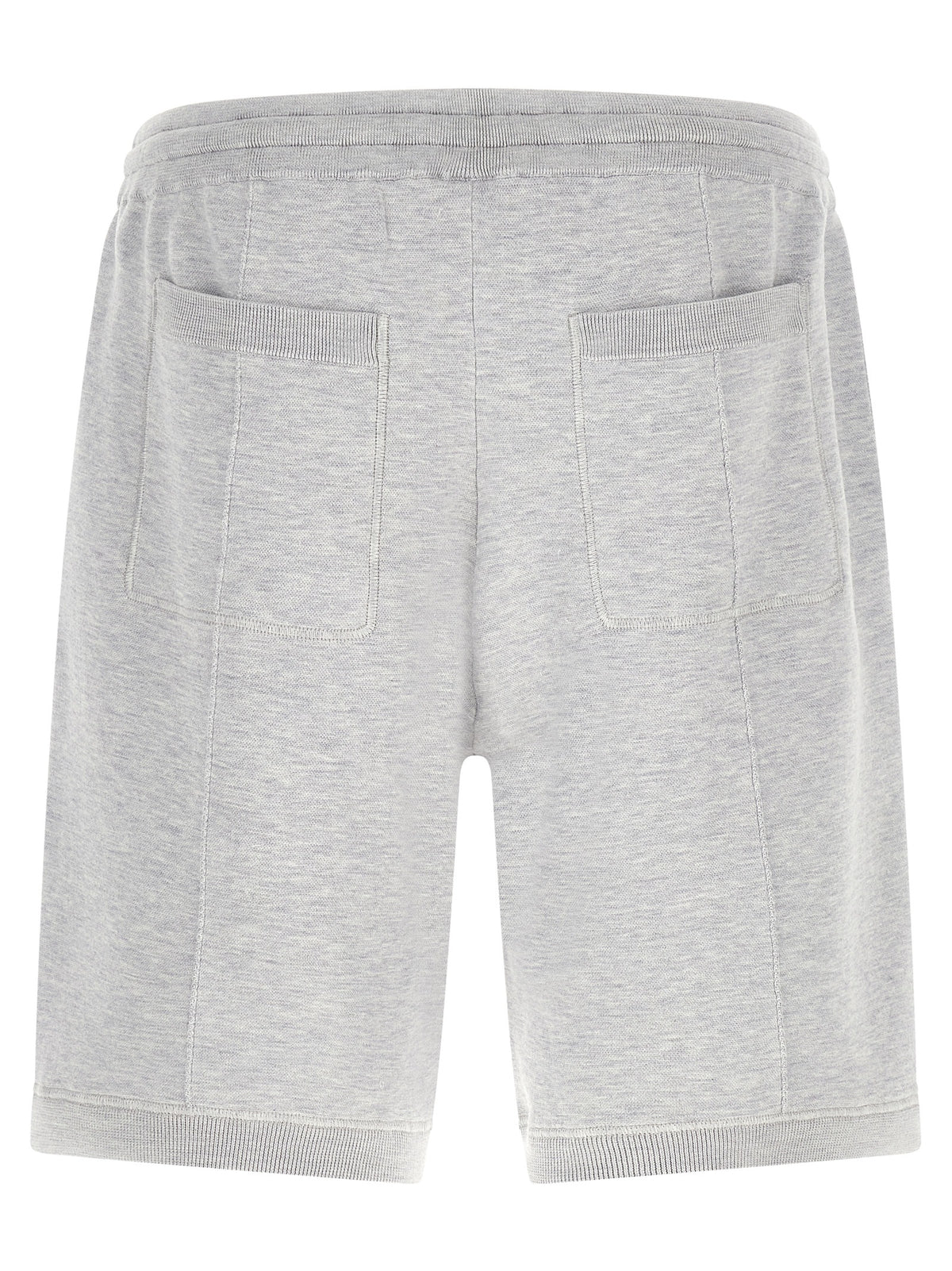 Gray Silk Bermuda Shorts