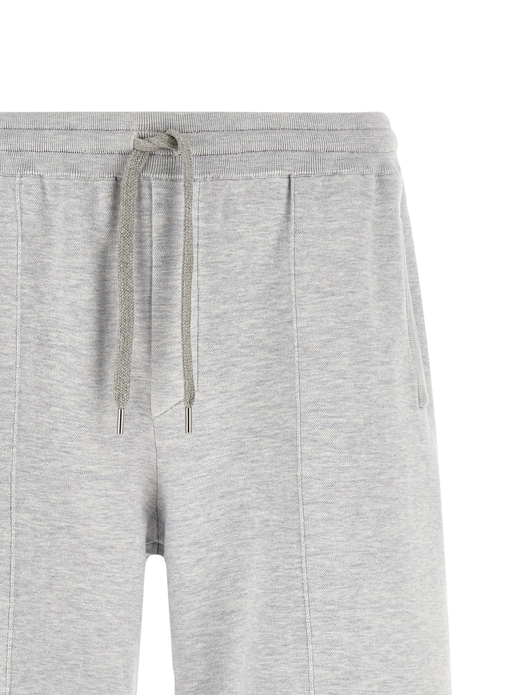 Brunello Cucinelli Grey Silk Bermuda Shorts