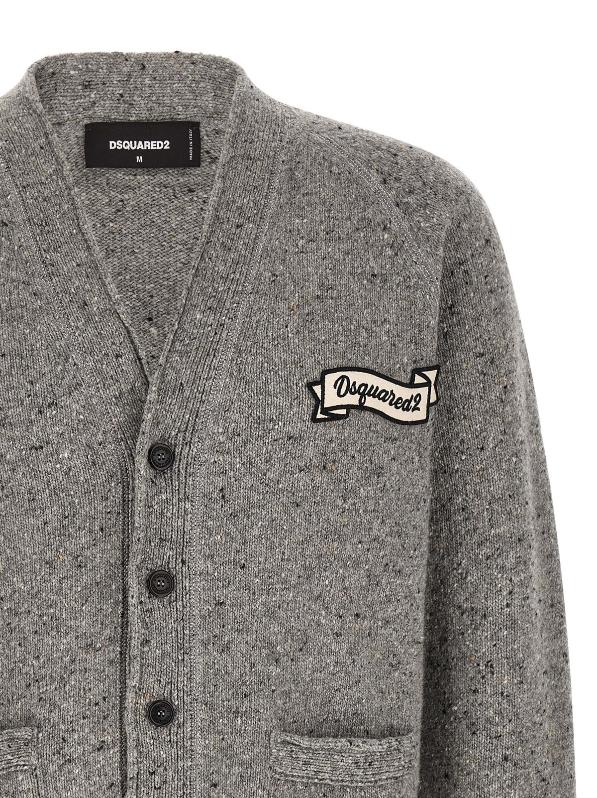 Dsquared2 Grey Wool Cardigan