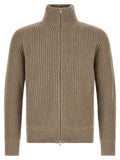 Beige Wool Full-Length Jacket