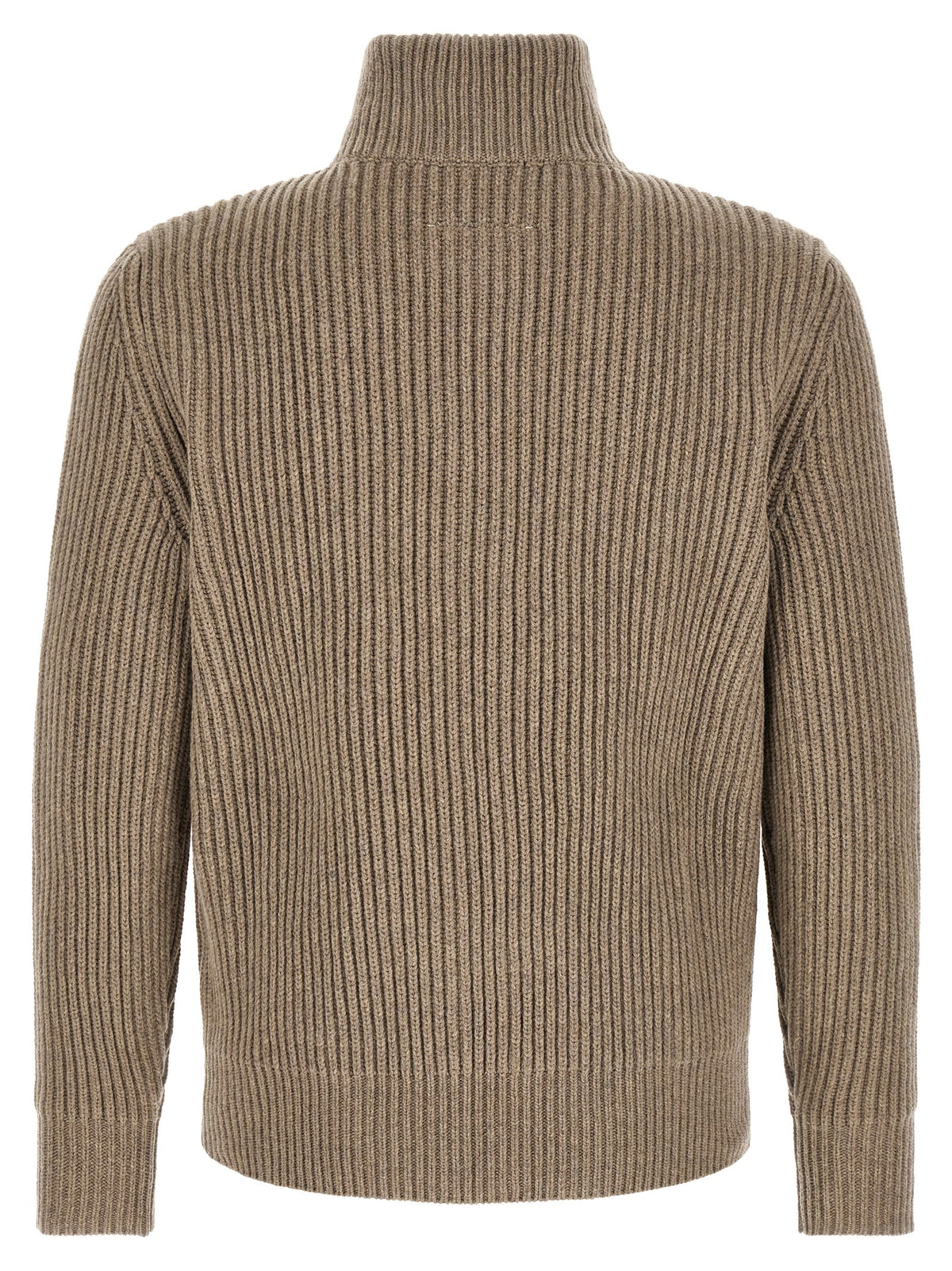 Beige Wool Full-Length Jacket