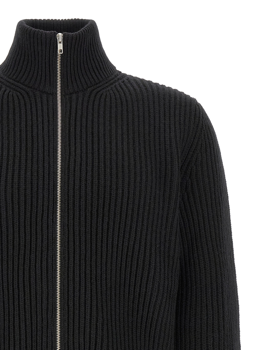 MM6 Maison Margiela Black Wool Long Jacket