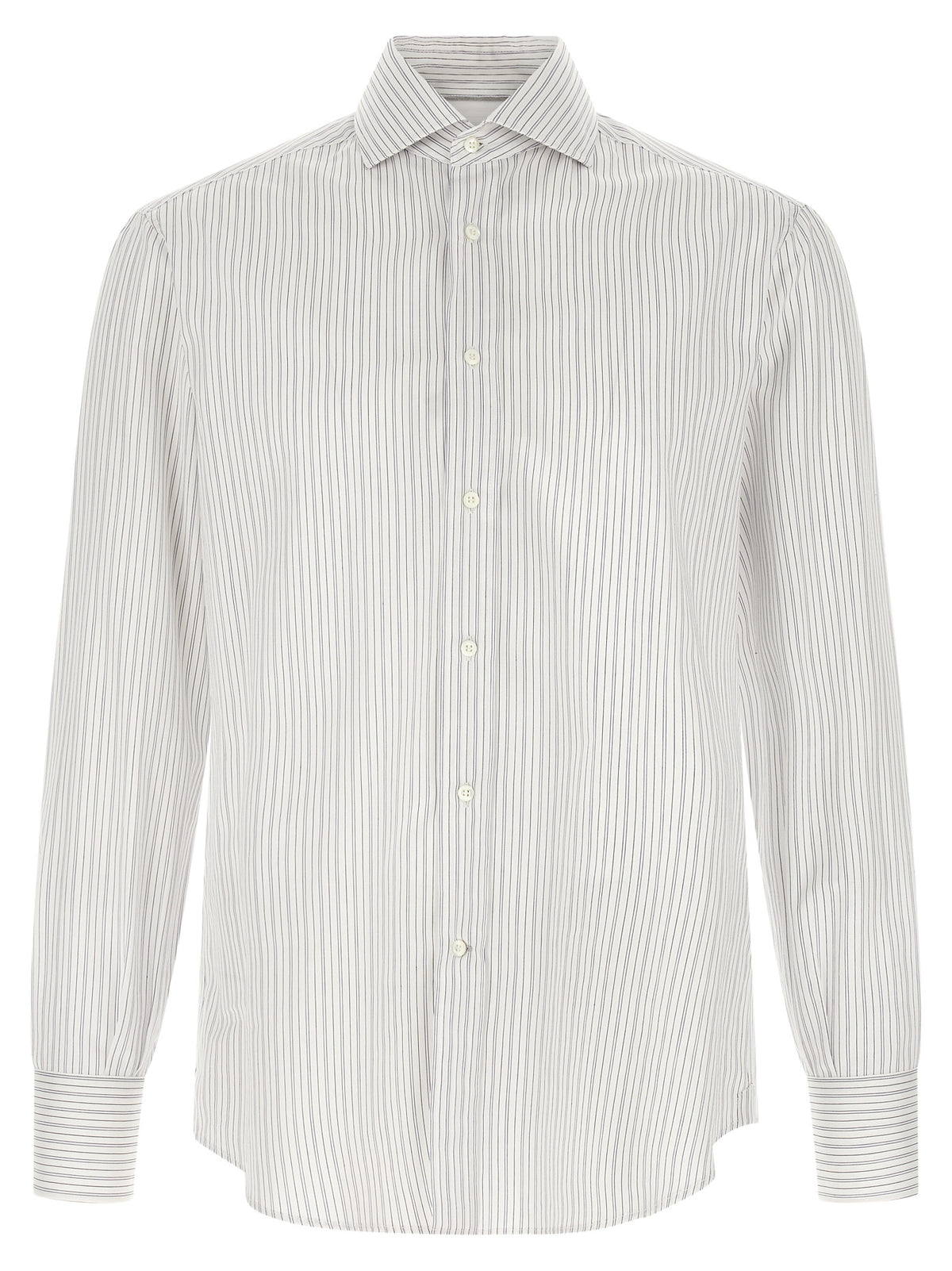Brunello Cucinelli Blue Cotton Shirt
