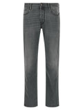 Gray Cotton Slim Fit Jeans