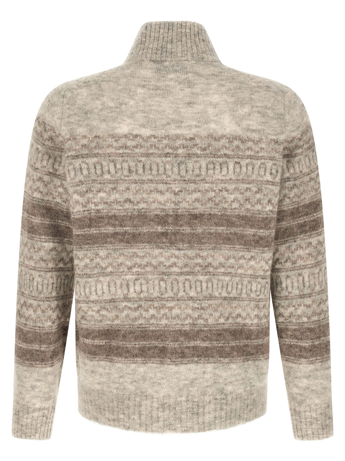 Beige Alpaca Leather Cardigan