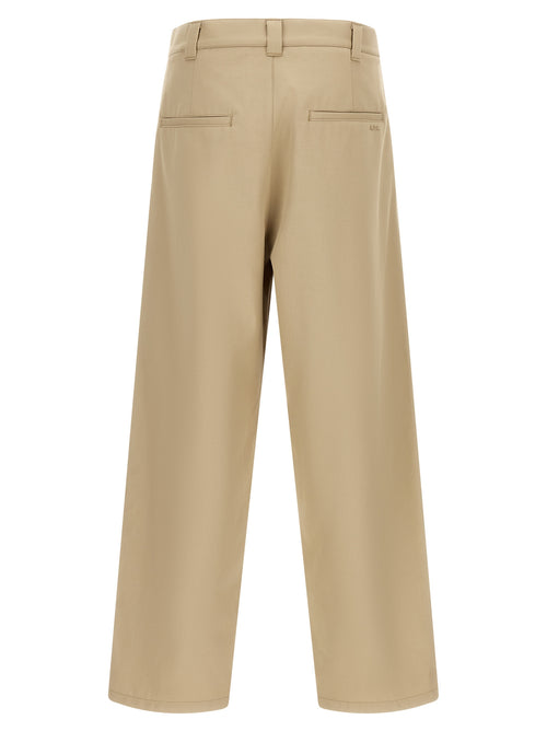 A.P.C. Beige Cotton Casual Trousers
