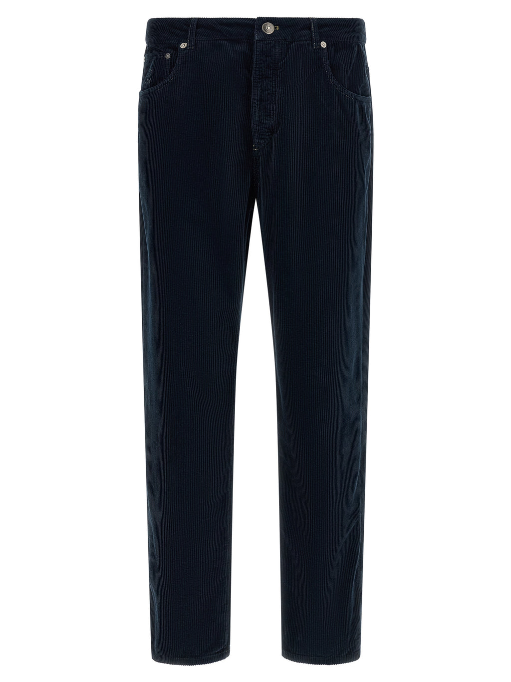 Brunello Cucinelli Blue Cotton Casual Trousers