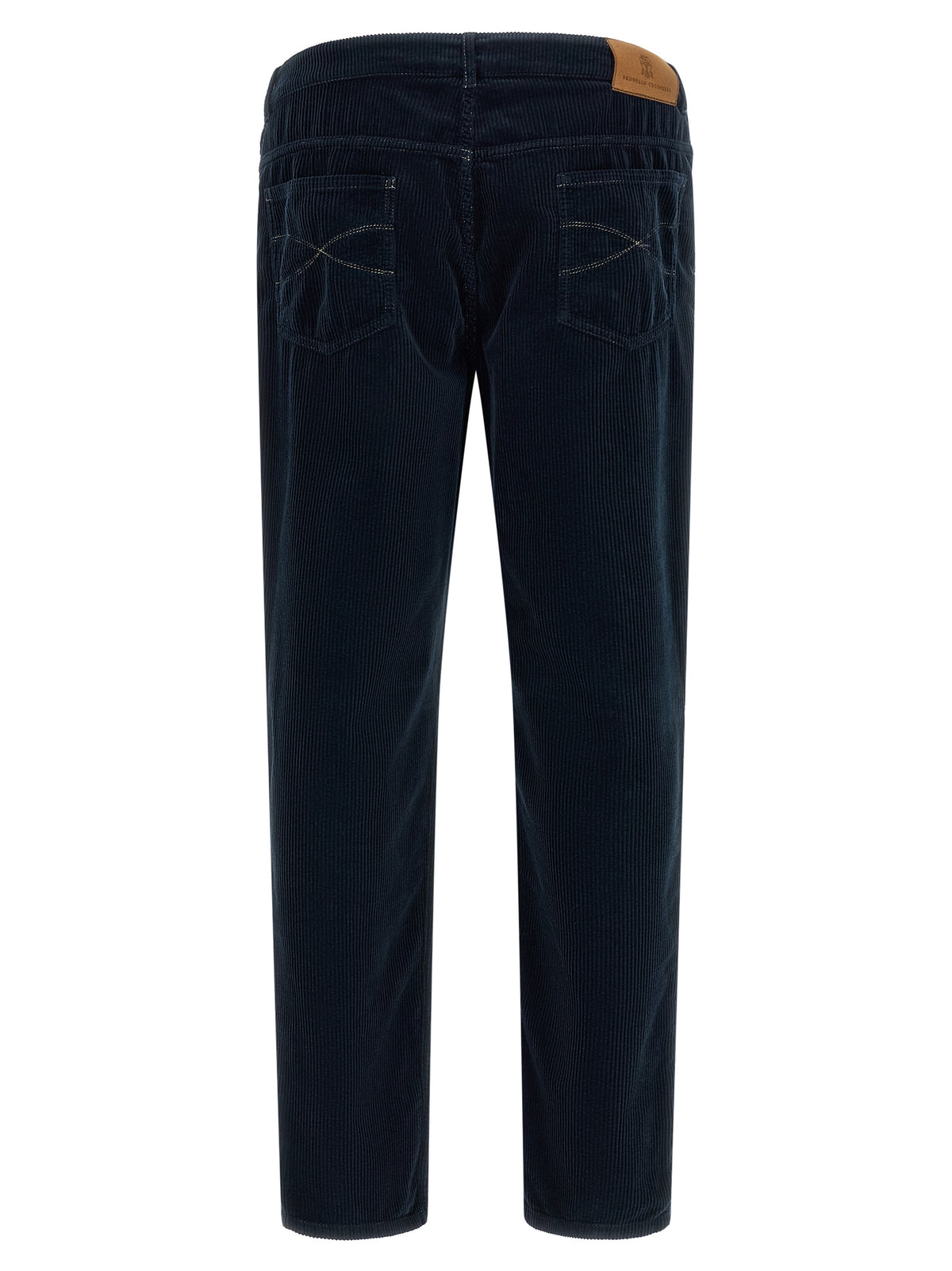 Brunello Cucinelli Blue Cotton Casual Trousers