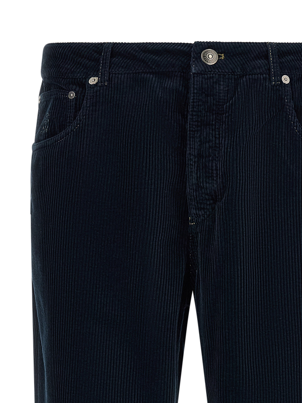 Brunello Cucinelli Blue Cotton Casual Trousers