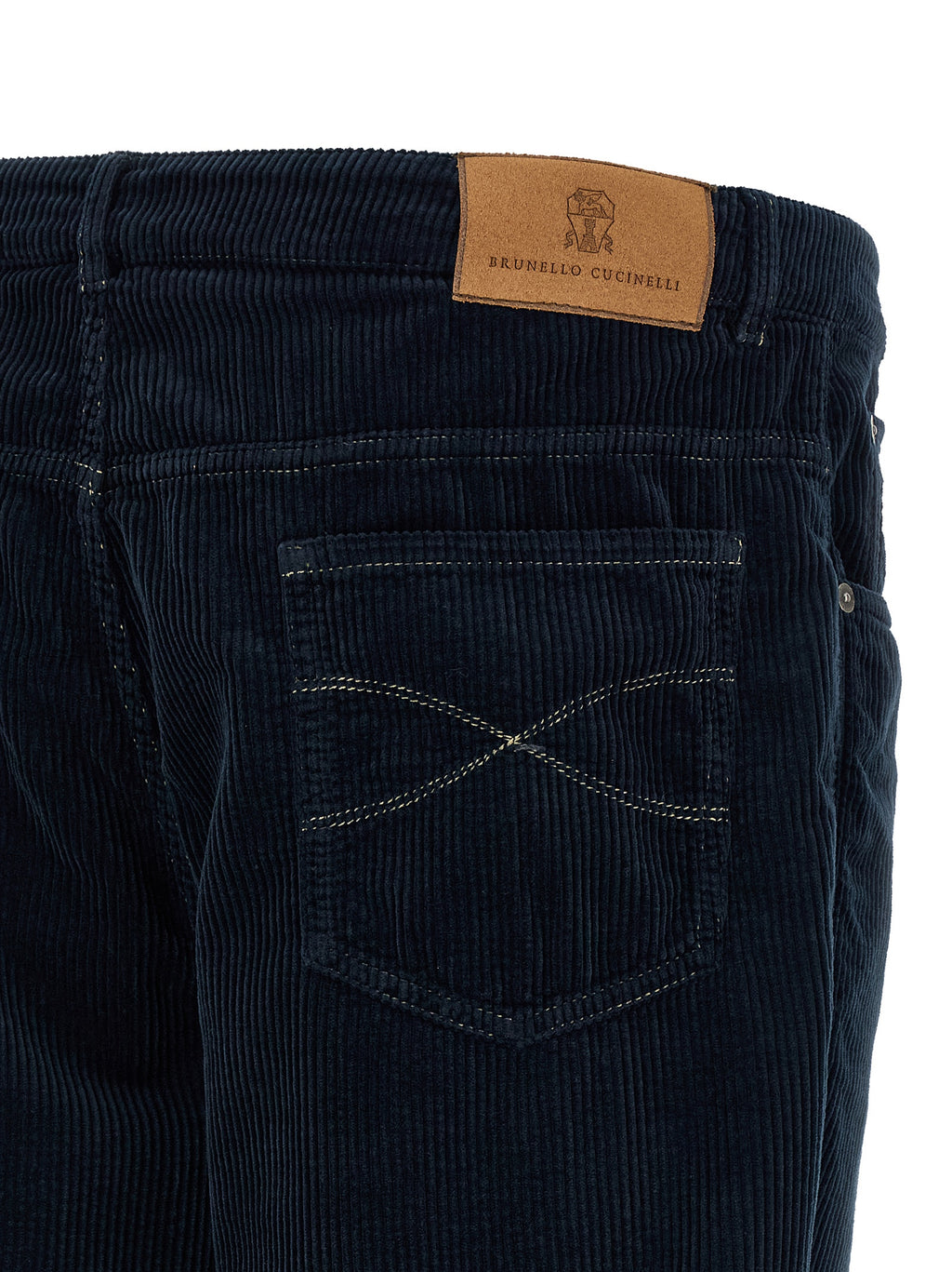 Brunello Cucinelli Blue Cotton Casual Trousers
