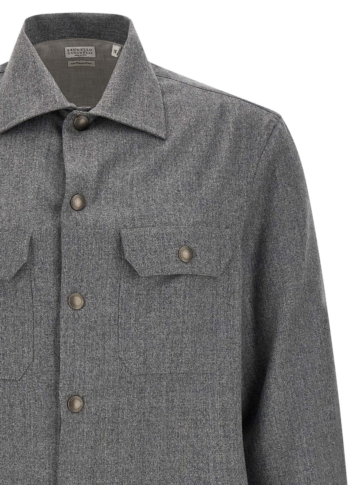 Gray Virgin Wool Blouse
